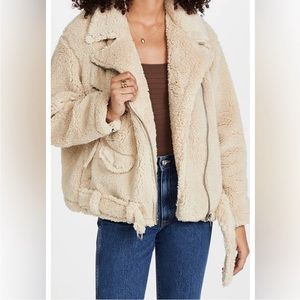 We the Free Free People Women’s So Cozy Slouchy Sherpa Moto Size XS